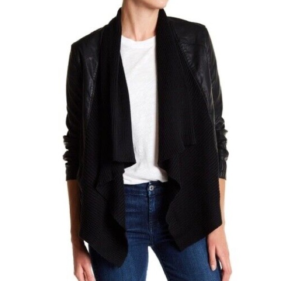 BlankNYC draped faux leather jacket - Picture 1 of 4